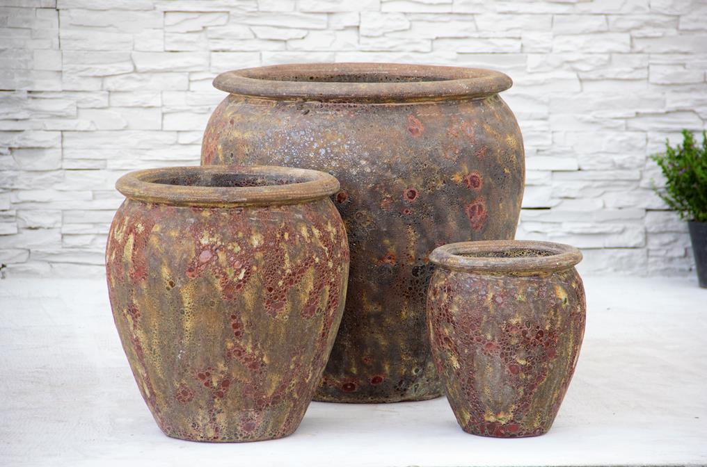 Brockton Ceramic Planters Set of 3