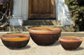 BROWN_SET_OF_3_BOSCO_PLANTERS - Cast Stone International 