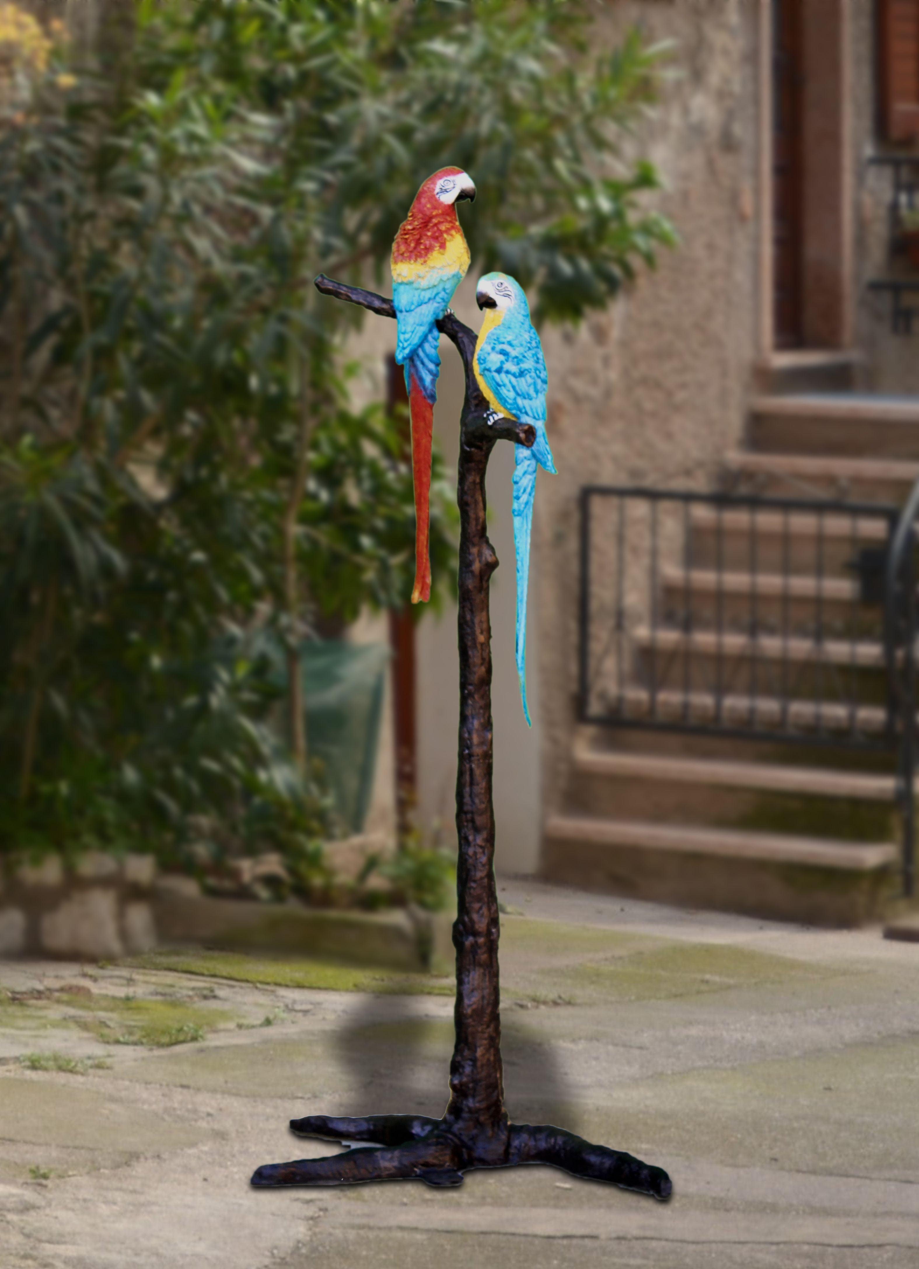 Colorful Macow Bronze Statue