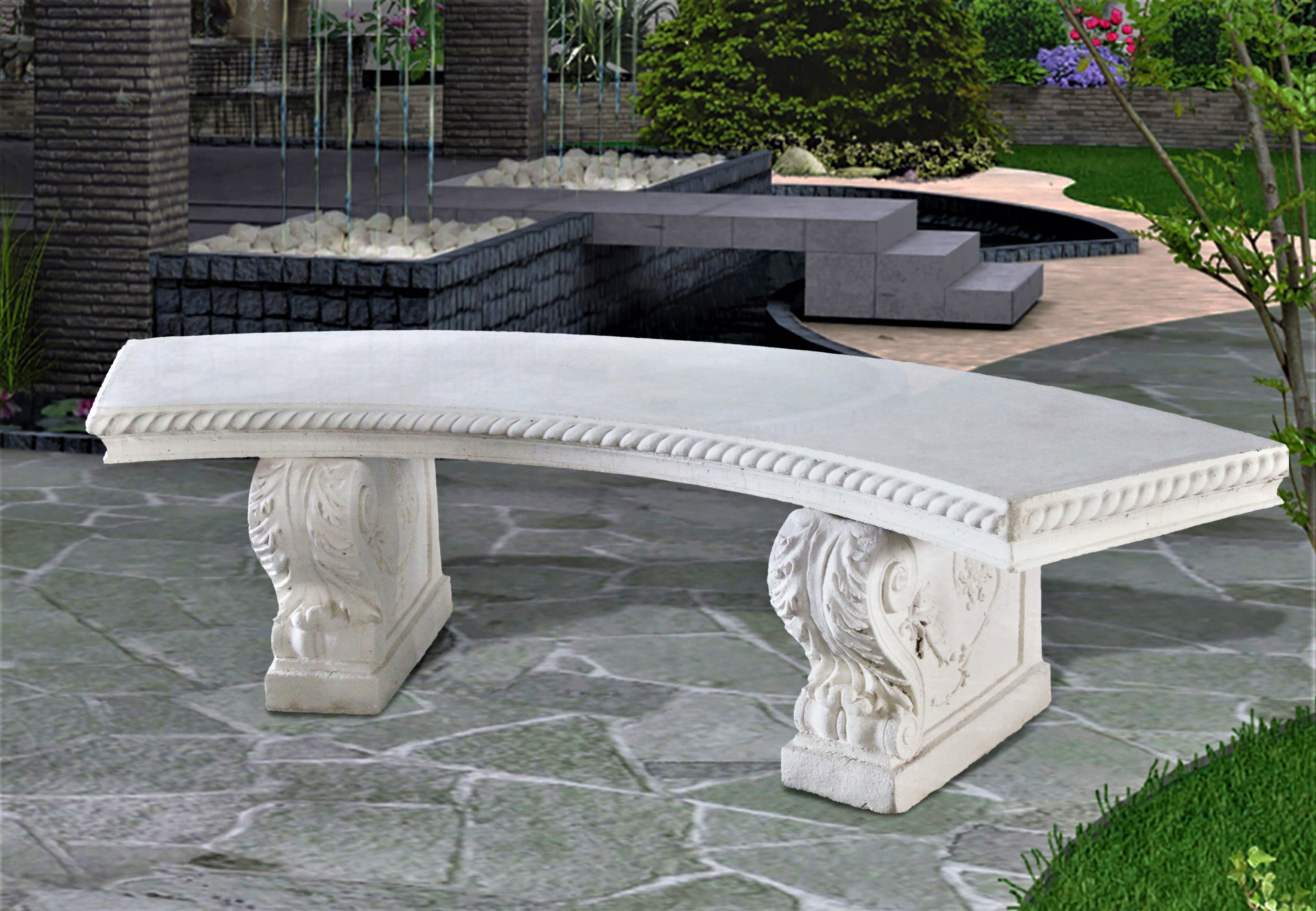Curved Rope Bench