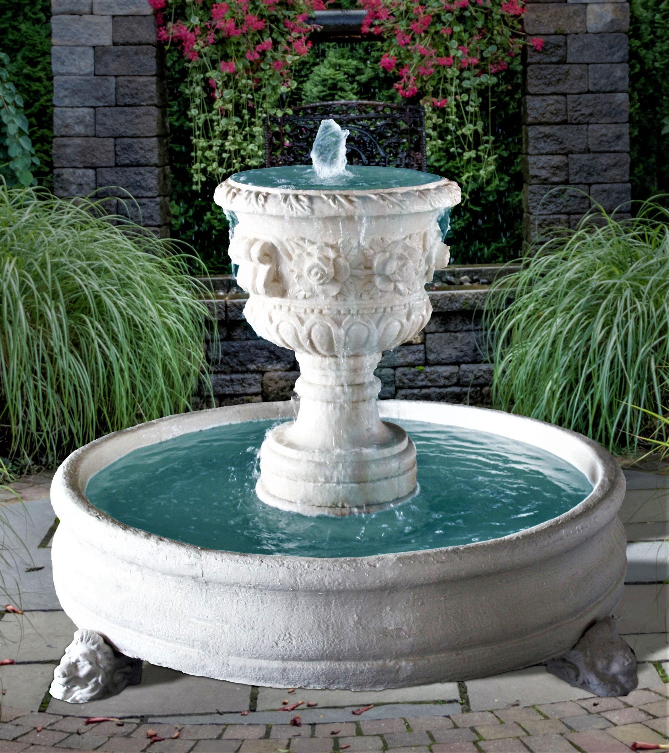 Exotic Rose Urn Fountain