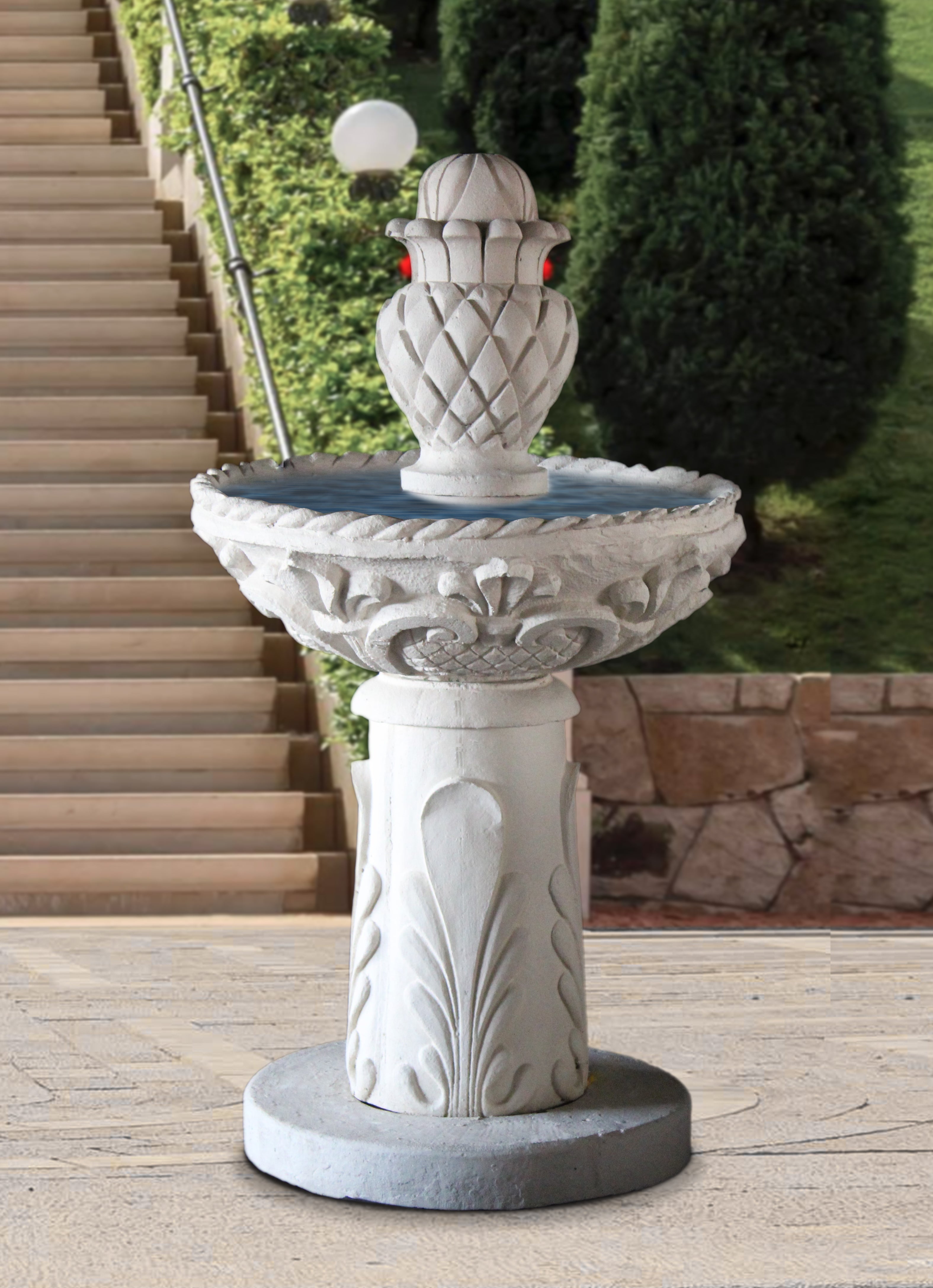 Fabrizio Water Fountain with Carved Pineapple