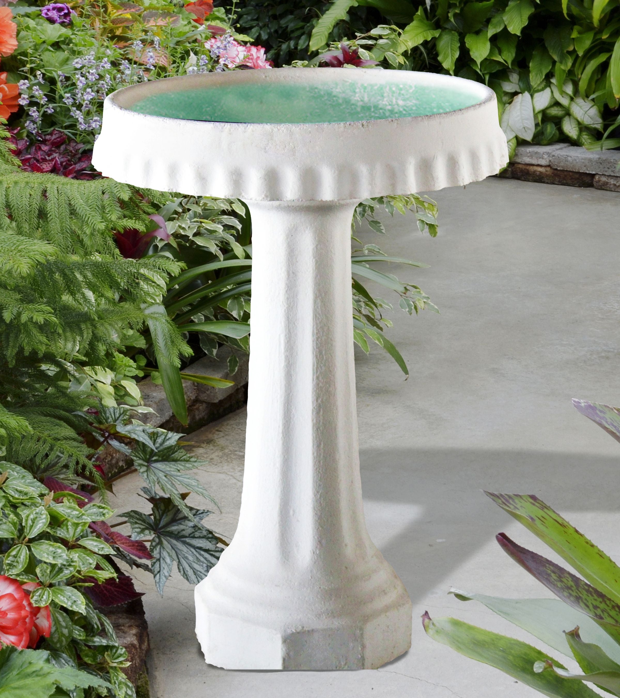 Fluted Birdbath