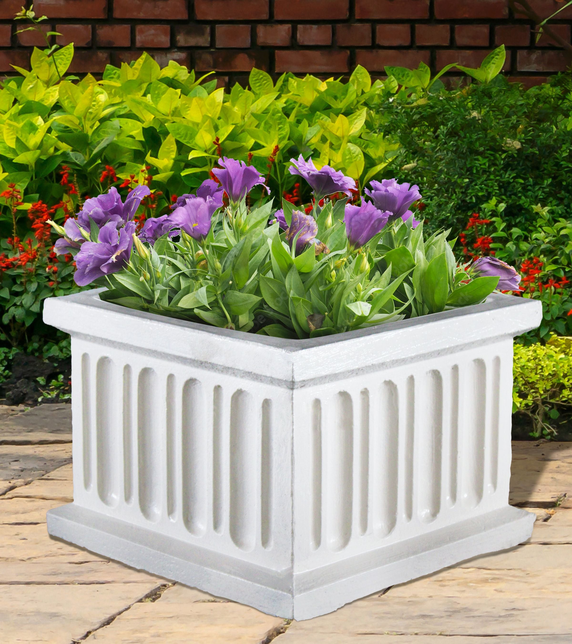 Fluted Square Planter