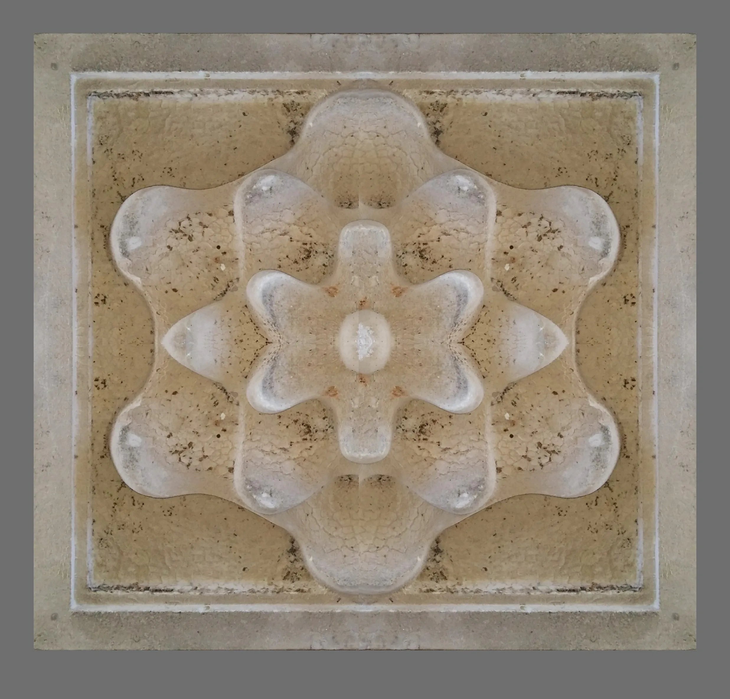Floral Cast Stone Wall Plaque