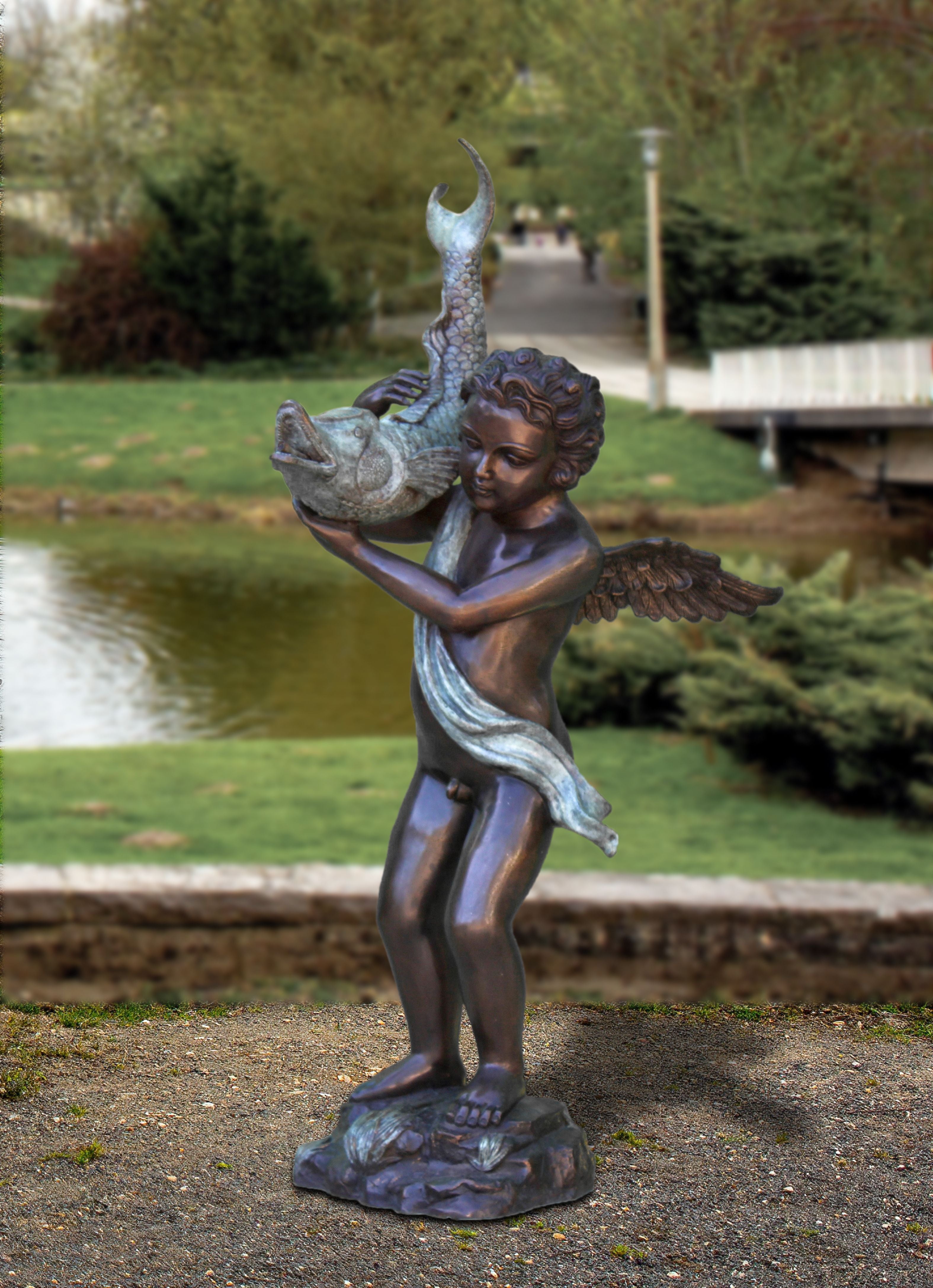 Harmonys Catch Bronze Statue