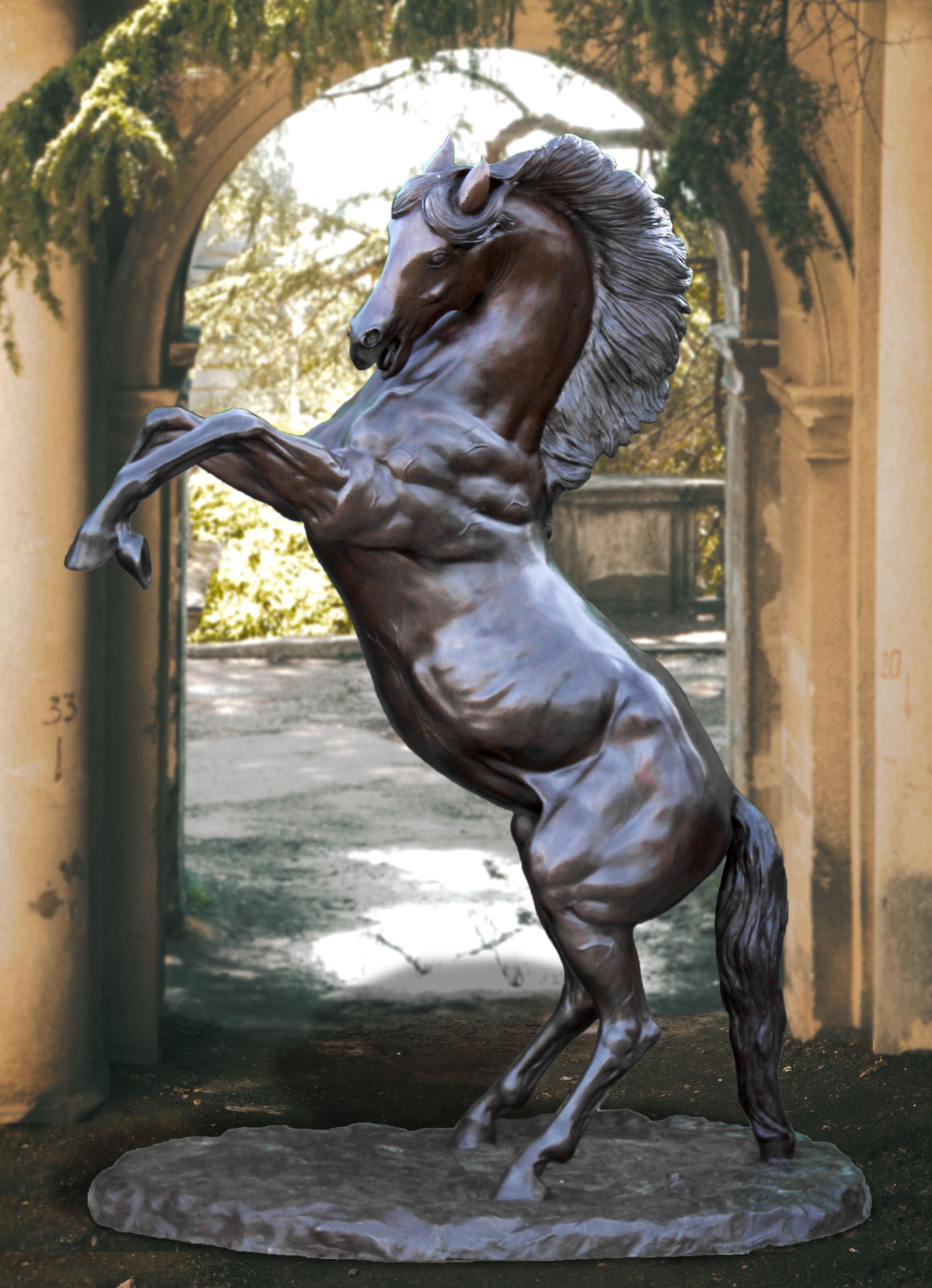 Italian Bronze Horse Facing Right