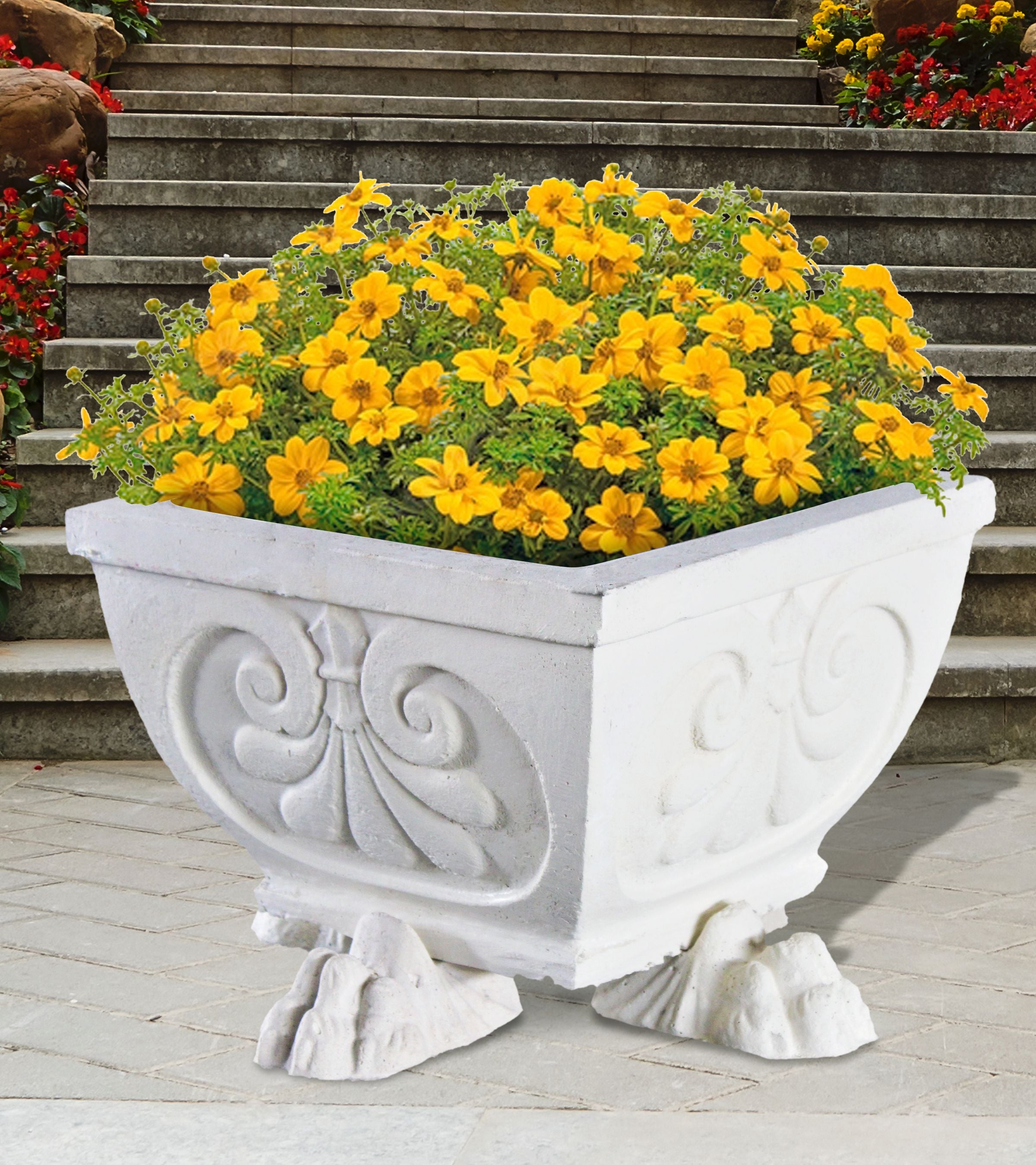 Italian Garland Square Planter