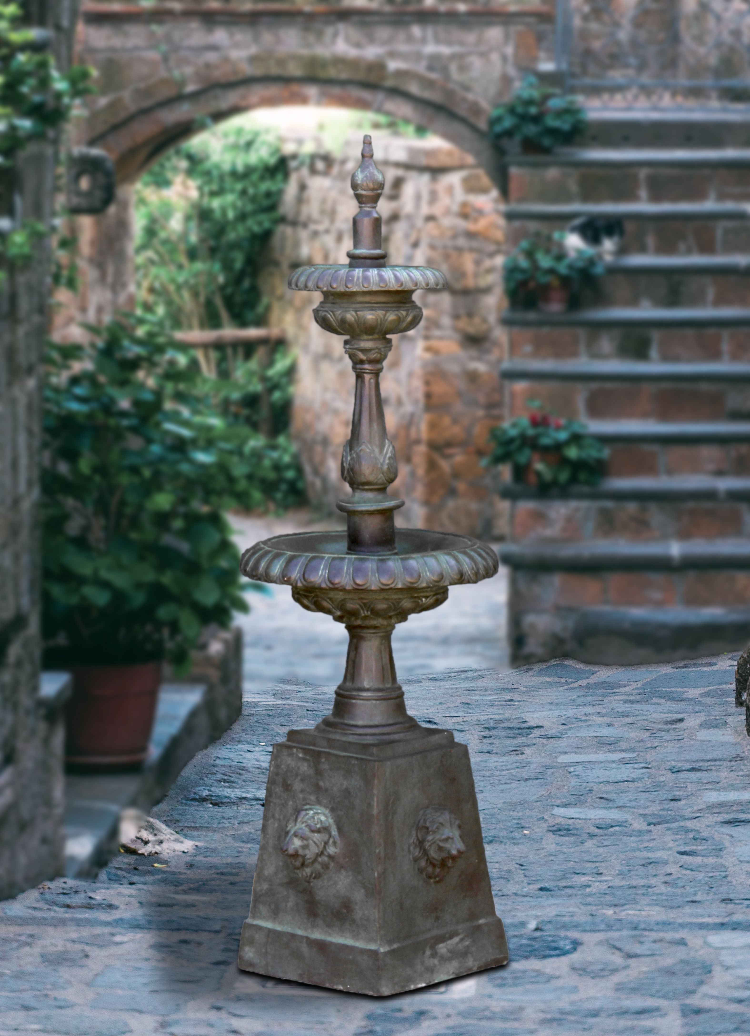 Italian Bronze Water Fountain