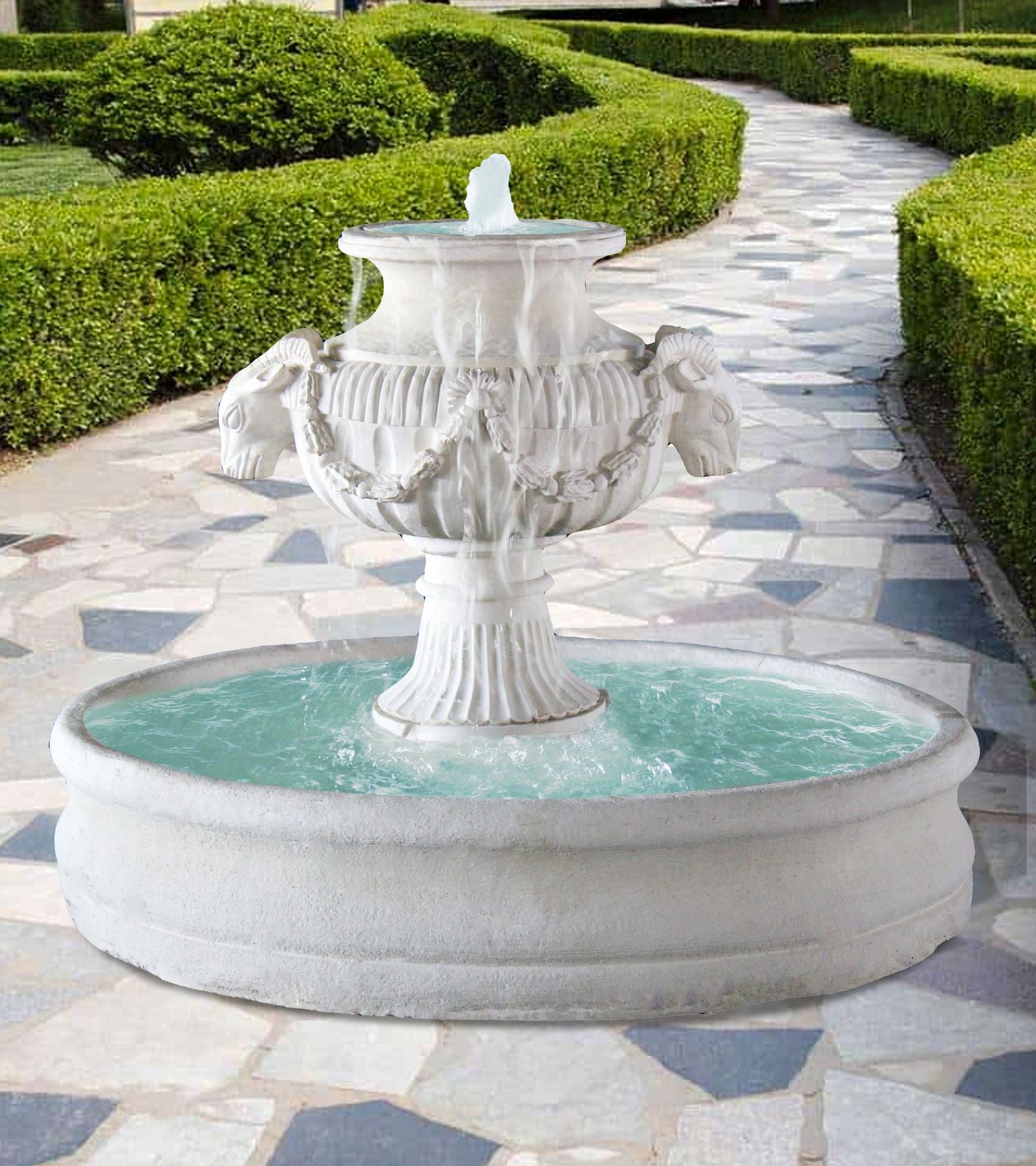 ITALIAN_RAMS_FOUNTAIN - Cast Stone International 