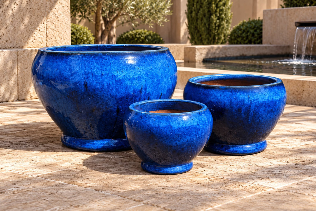 Low Ceramic Planters