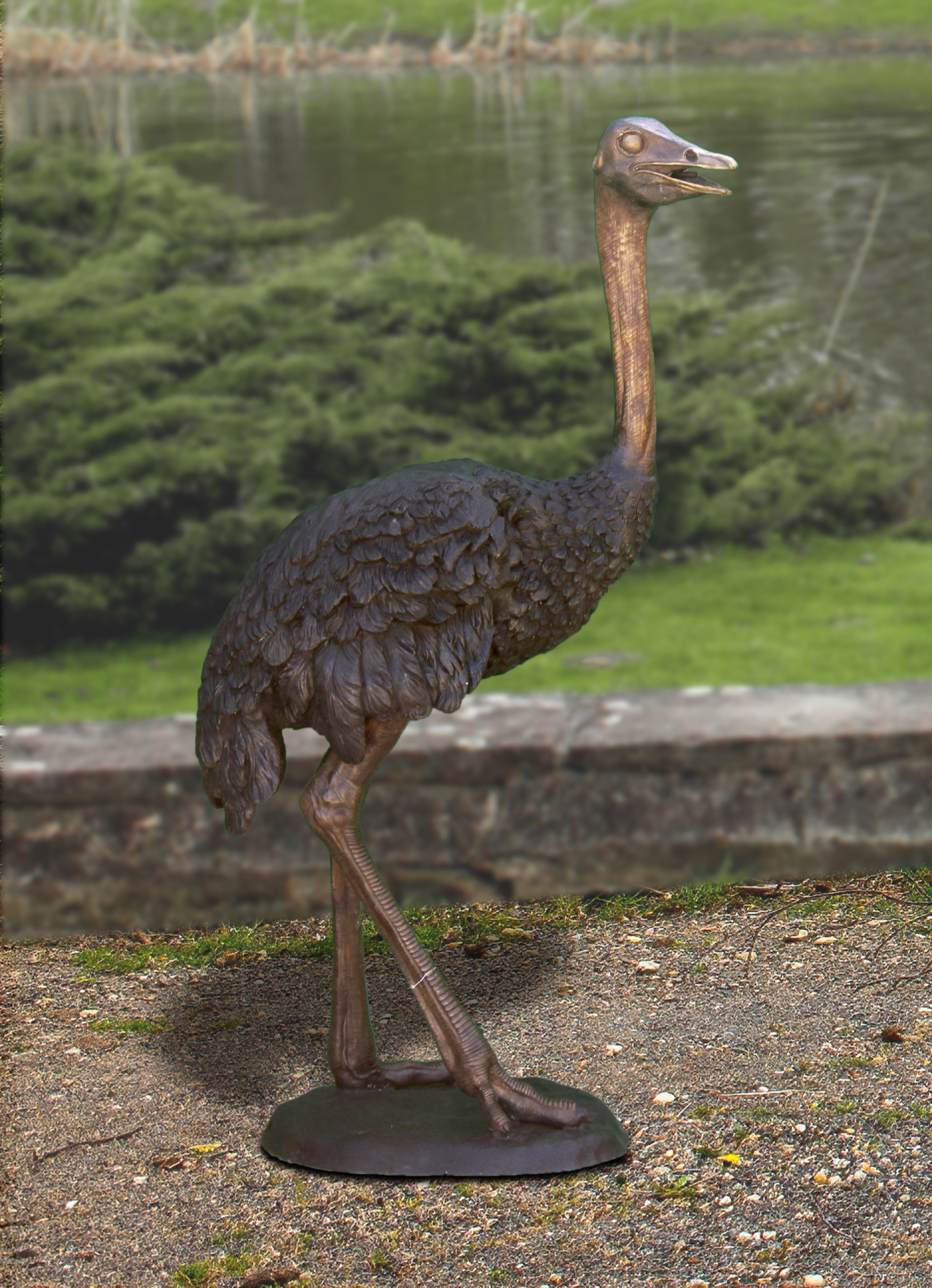 Ostrich Bronze Statue