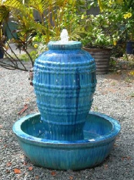 Pebbled Ceramic Fountain