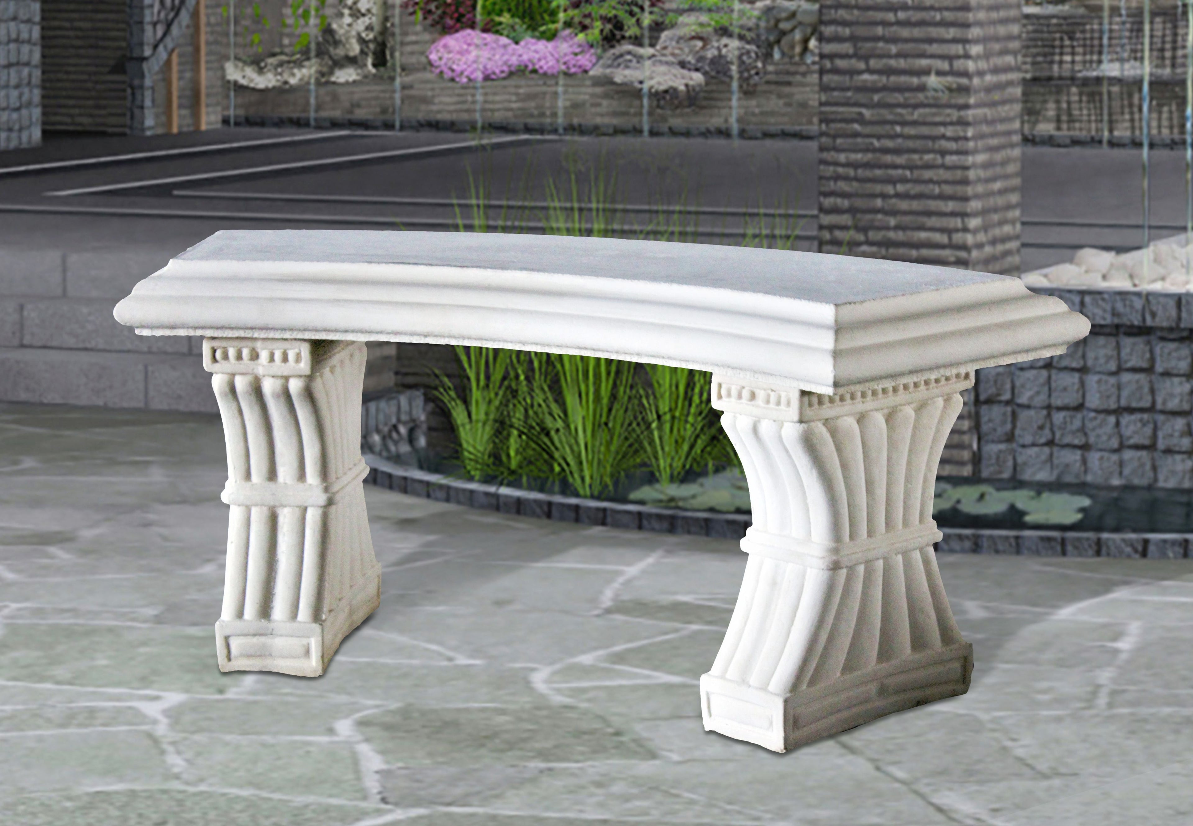 Classic Polka Dotted Curved Bench