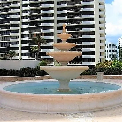 Palermo Four-tier Water Fountain With Pool Basin