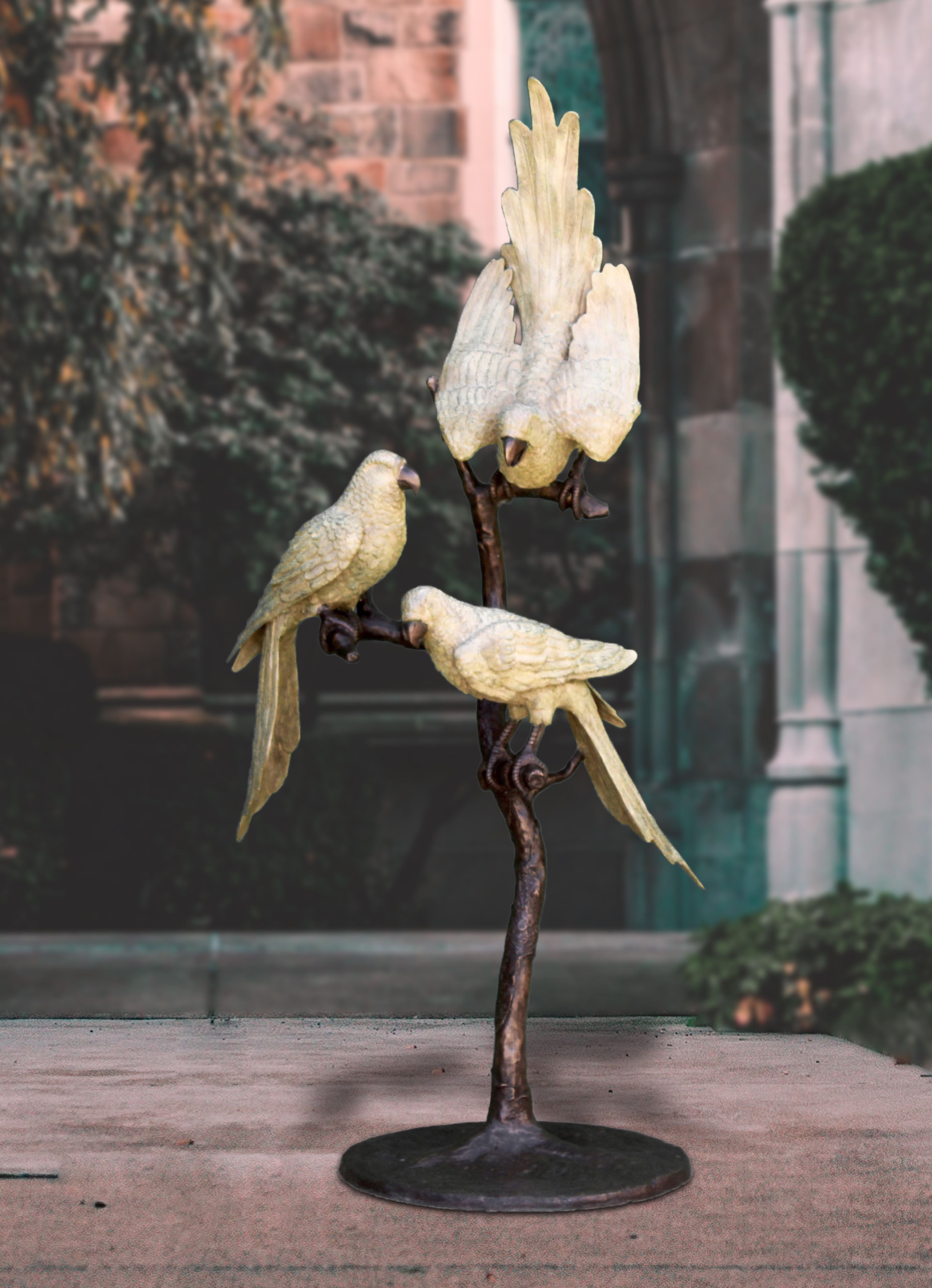 Parrots Paradise Bronze Statue