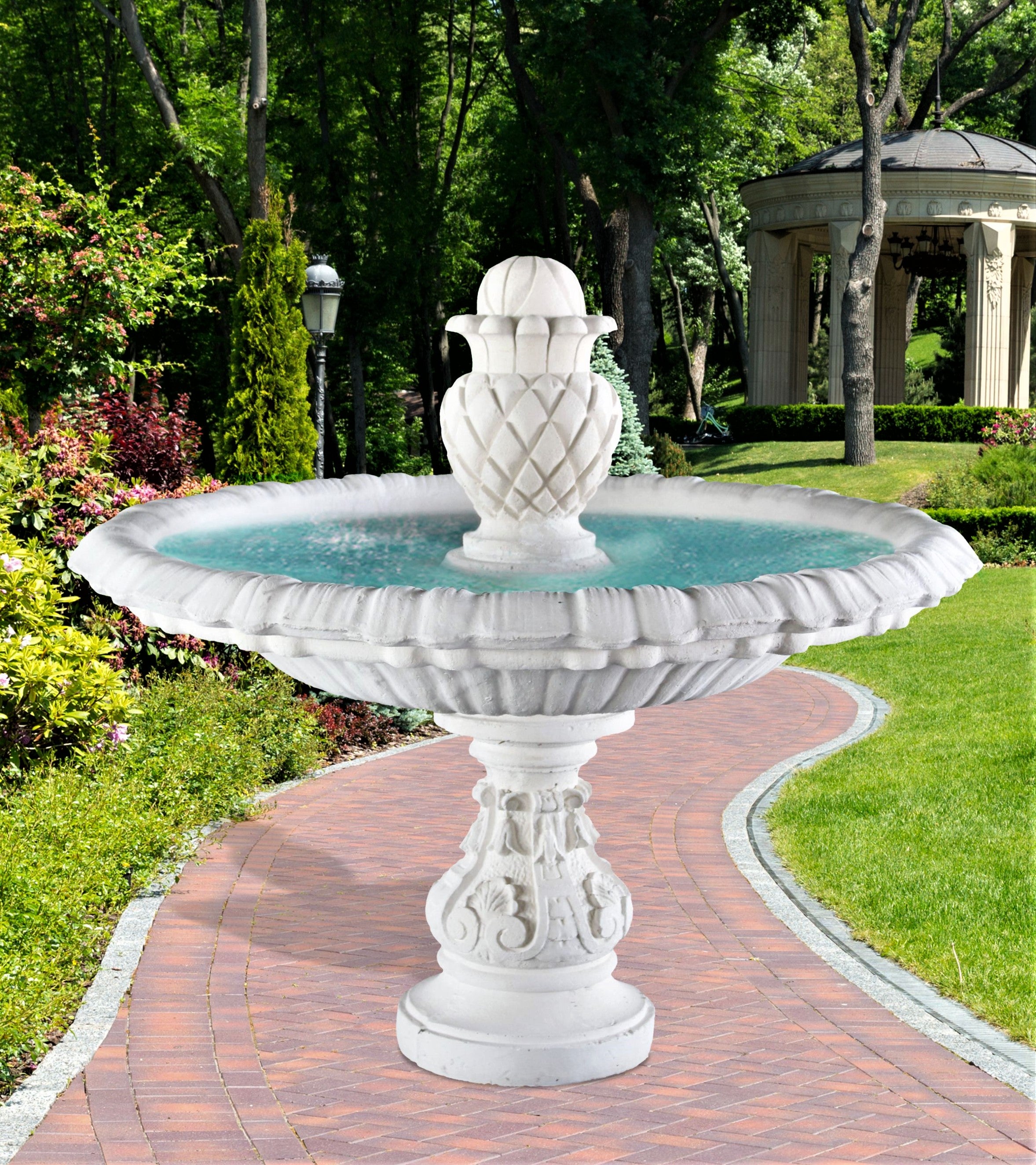 Roman With Pineapple Water Fountain