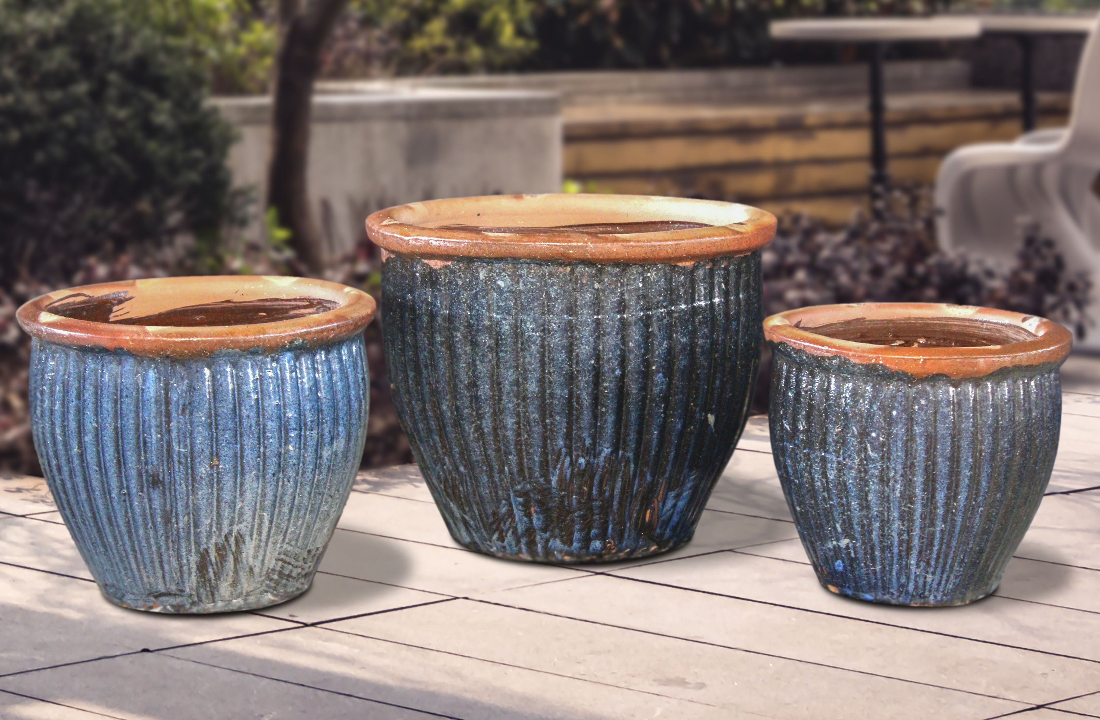 ROYAL_BLUE_RODIN_PLANTERS - Cast Stone International 