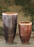 Bullet Antique Brown Urns Set Of 2