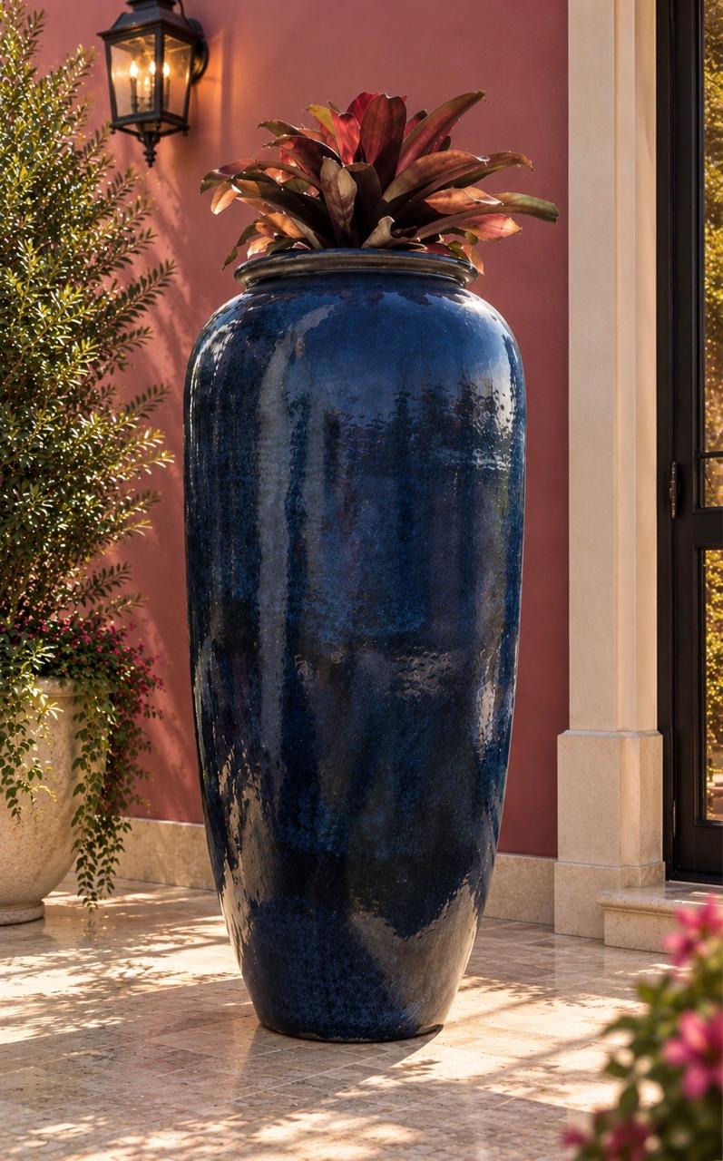 Blue Skyscraper Planter