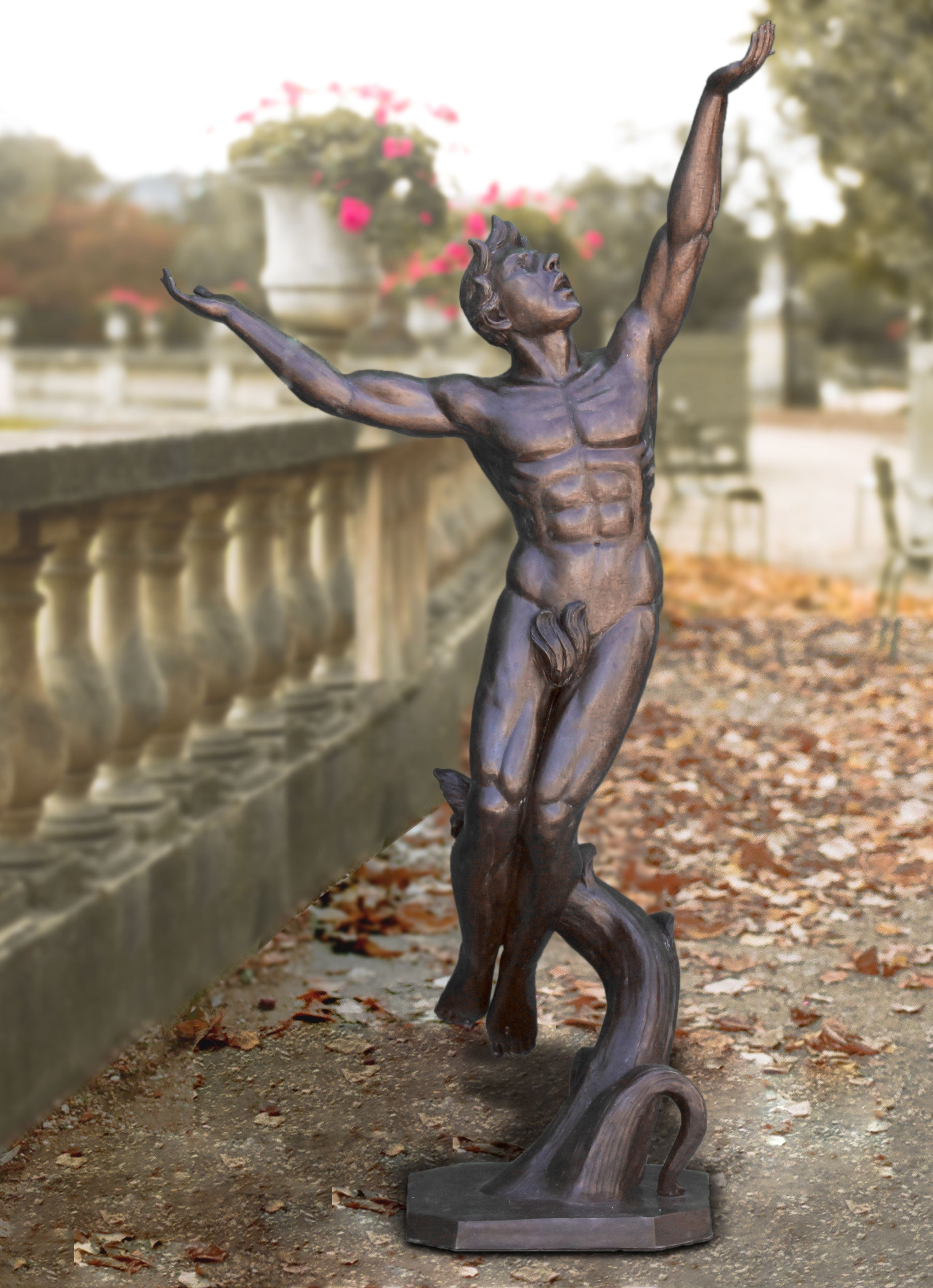 Soaring Man Bronze Statue