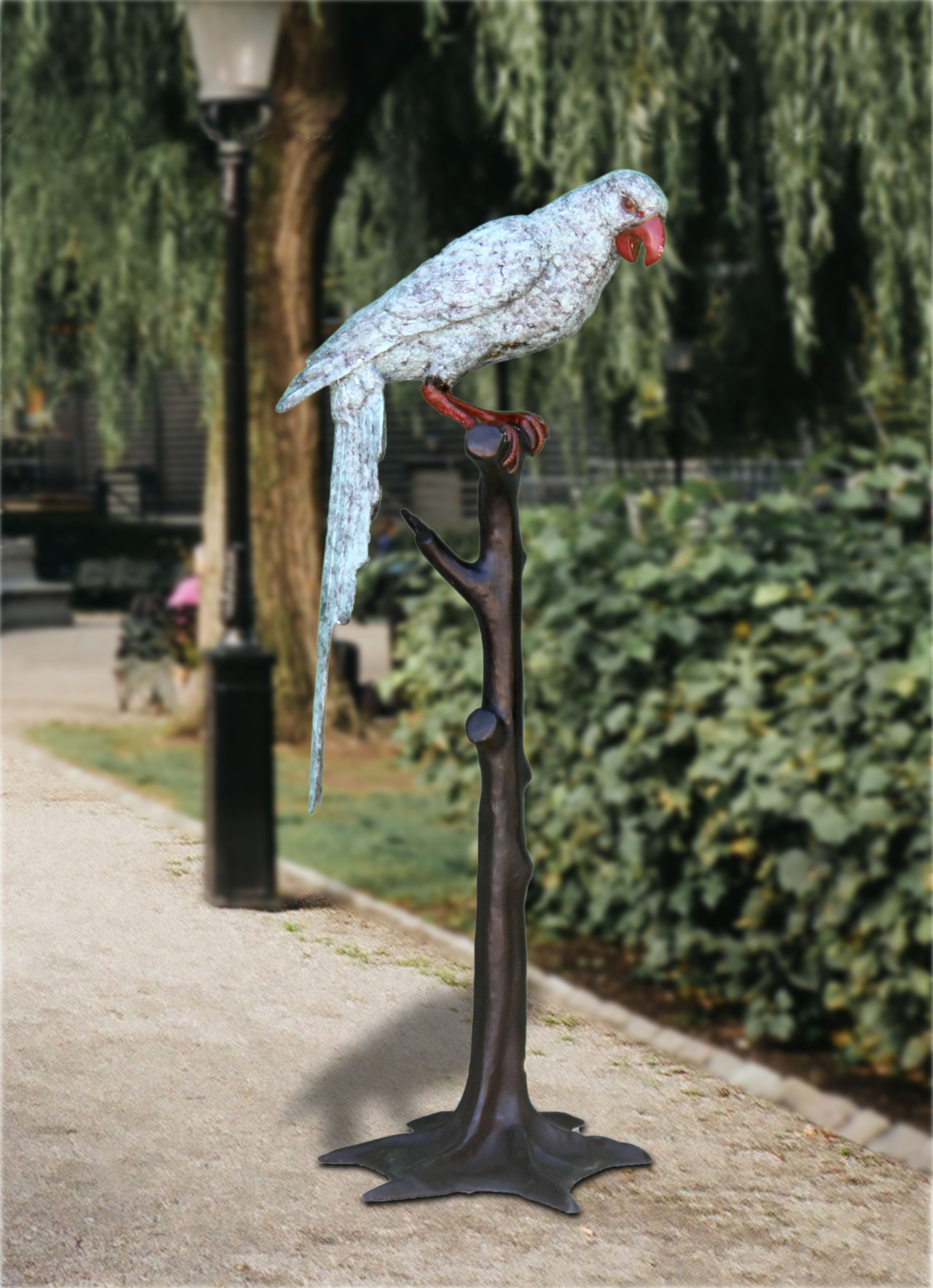 Verde Green Heron Bronze Statue